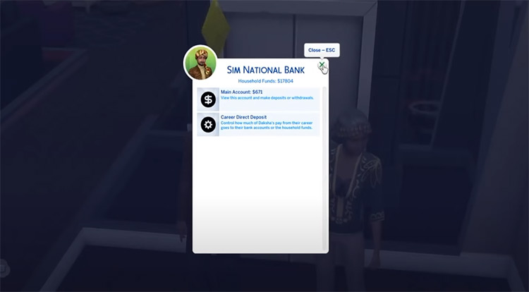 Sim National Bank Sims4 mod
