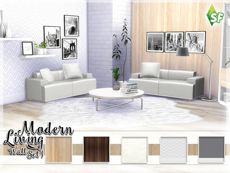 Modern Living Walls Sims4