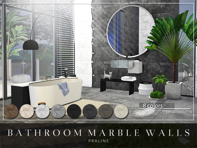 Bathroom Marble Walls in Sims4