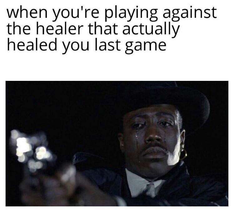 Playing against healer meme