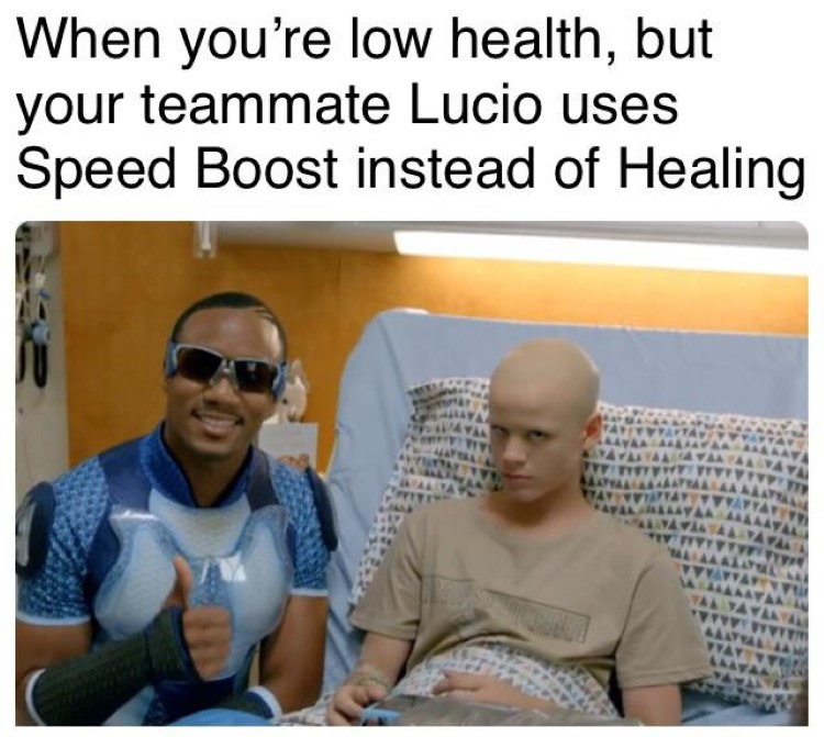 Low on health Speed Boost meme