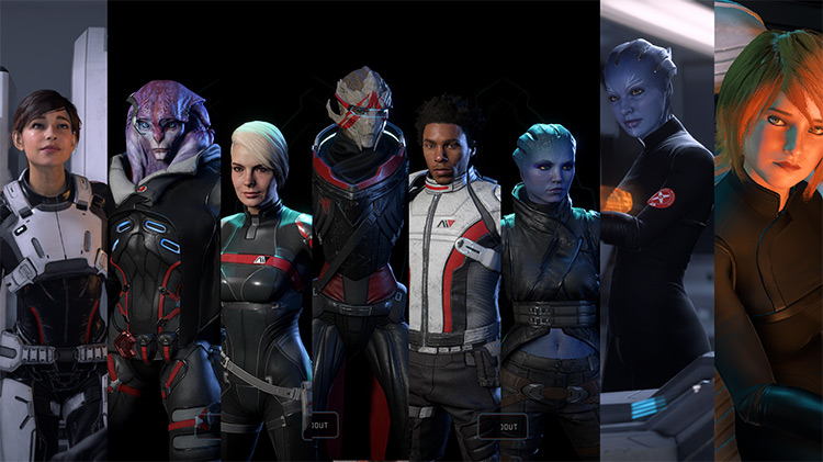 Squadmate and NPC Outfit Recolors ME Andromeda game