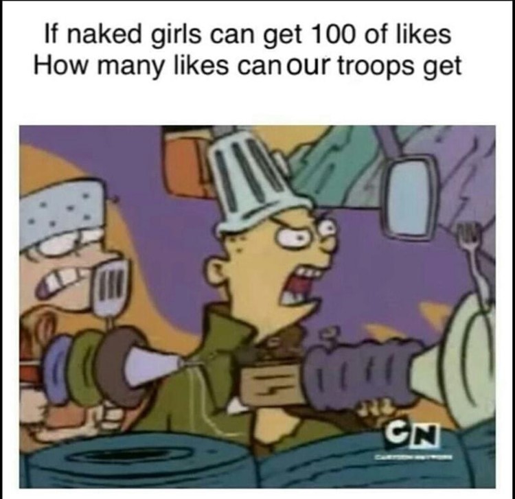 Troops get less likes than girls