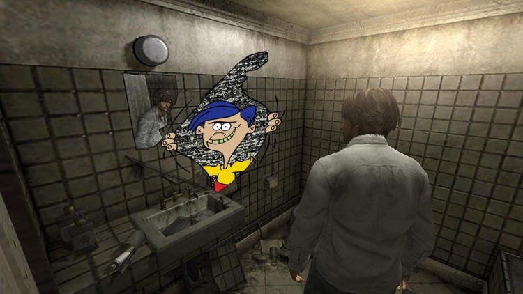 Rolf in the bathroom
