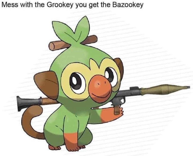Mess with Grookey you get the Bazookey