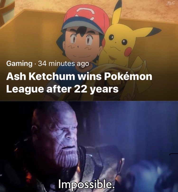 Ash wins Pokemon league after 22 years as a child