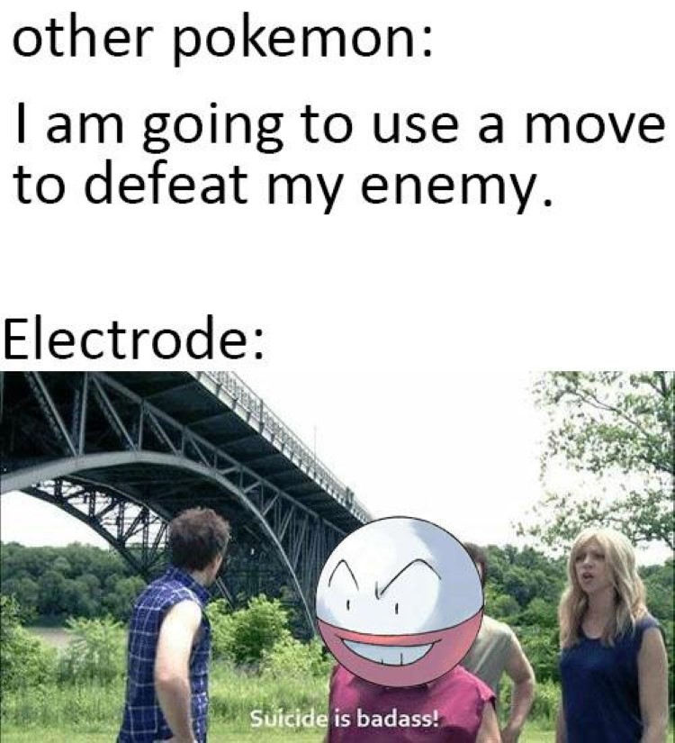 Electrode doing selfdestruct meme