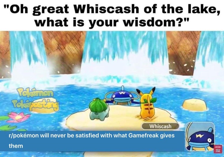 Waterfall Gamefreak Wiscash meme