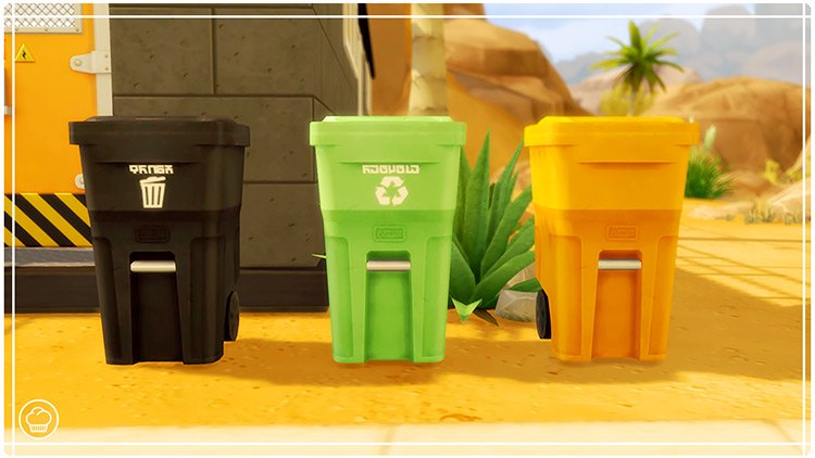 Outdoor Bin Recolors for The Sims 4
