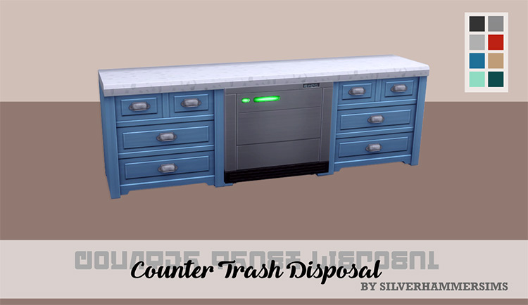 Counter Trash Disposal Unit / Sims 4 CC