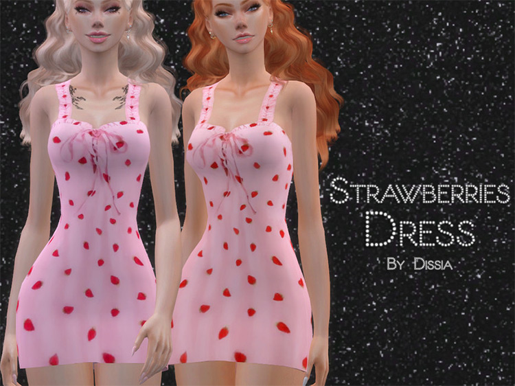 Strawberries Dress Preview / TS4 CC
