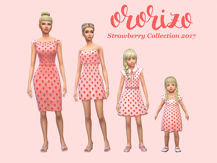 Strawberry Dress Collection for The Sims 4