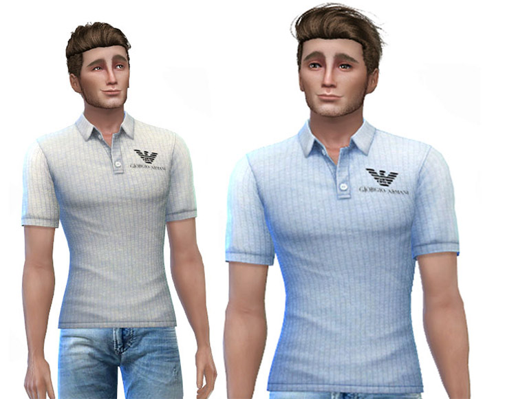Armani Polo Shirts CC for The Sims 4
