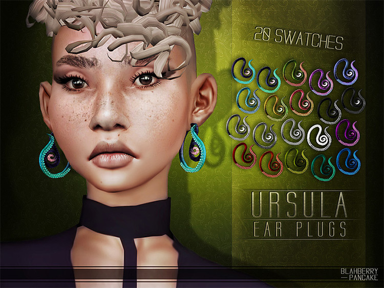 Ursula Ear Plugs for The Sims 4