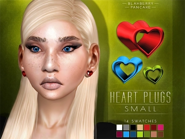 Small Heart Ear Plugs / Sims 4 CC