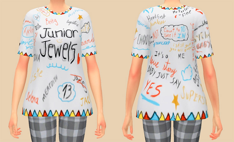 Junior Jewels Tshirt / Sims 4 CC