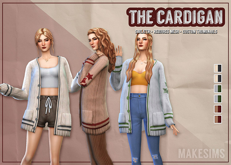 Taylor Swift Cardigan CC for The Sims 4