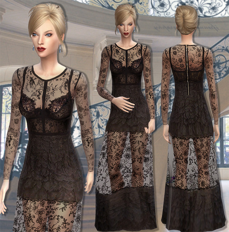 Blank Space Dress CC for The Sims 4