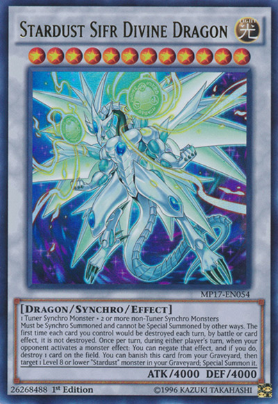 Stardust Sifr Divine Dragon YGO Card