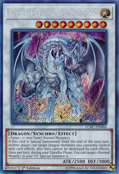 Azure-Eyes Silver Dragon YGO Card