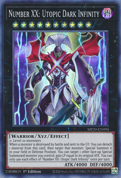 Number XX: Utopic Dark Infinity Yu-Gi-Oh Card