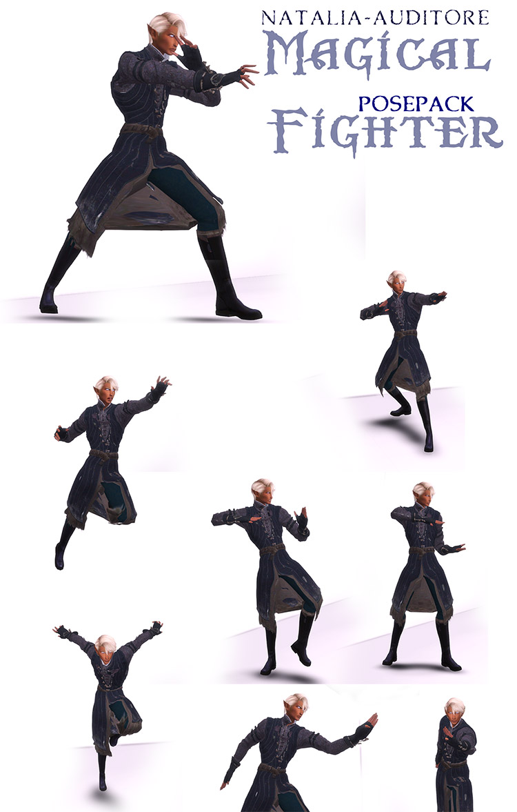 Fighting Poses Set for The Sims 4