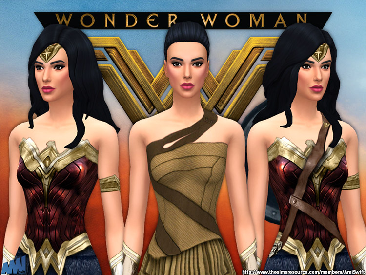 Wonder Woman CC Set / Sims 4