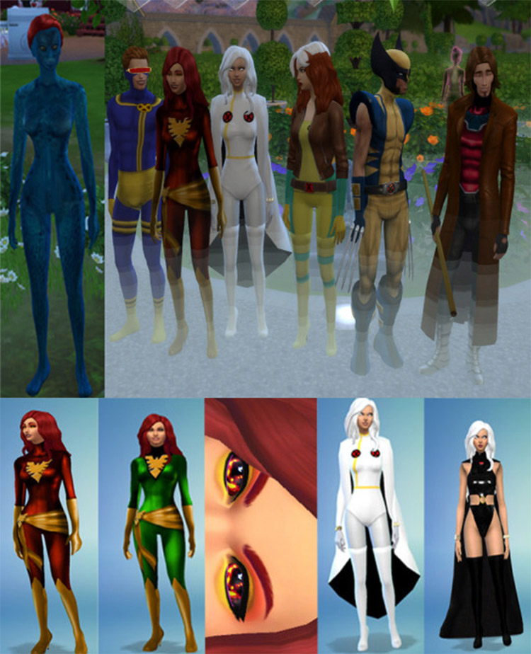 Xmen costumes CC for The Sims 4