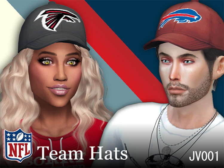NFL Team Hats CC Set / Sims 4