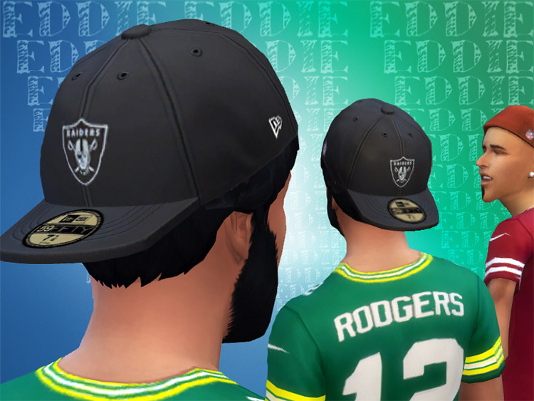 NFL Backwards Caps CC / Sims 4