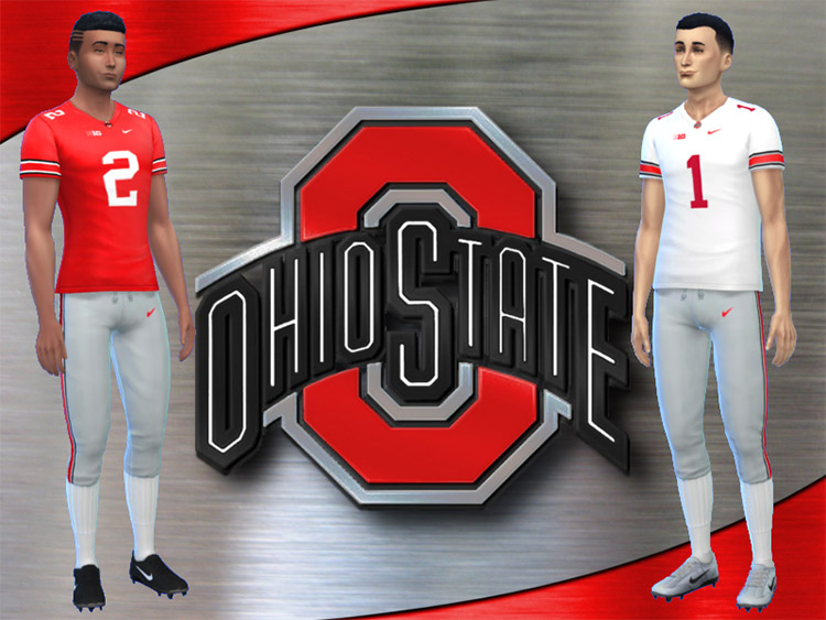 Ohio State Buckeyes Football Uniform / Sims 4 CC