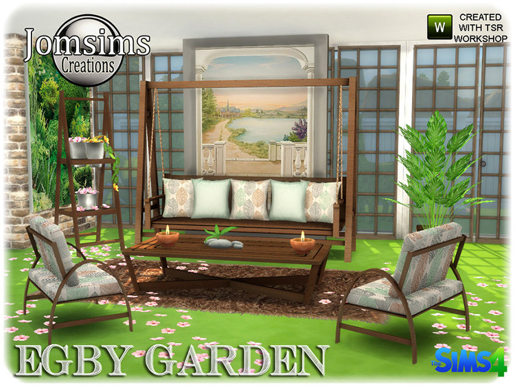 Egby Garden Set / Sims 4 CC
