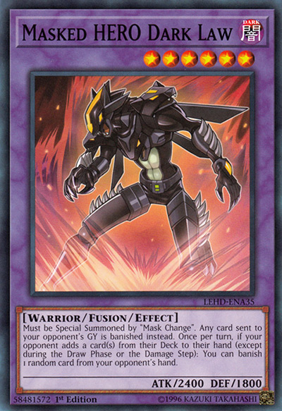 Masked HERO Dark Law Yu-Gi-Oh Card