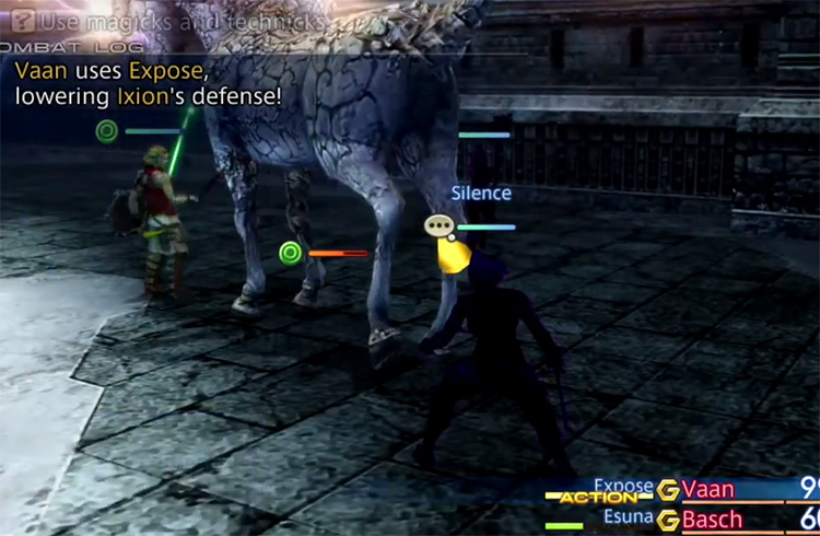 Ixion hunt boss battle in FFXII HD