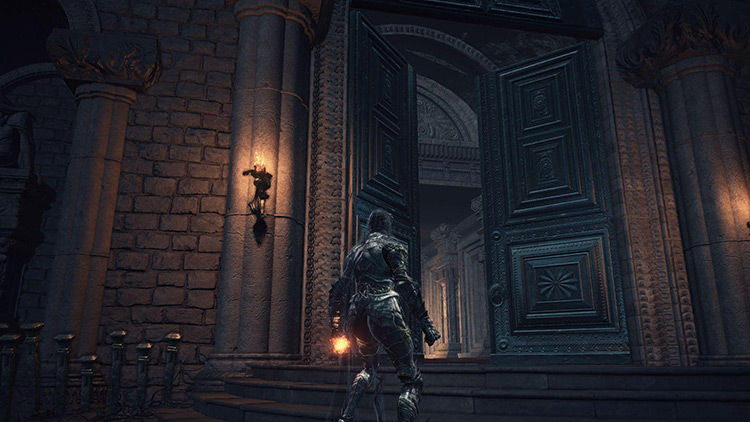 The large doors that lead inside / Dark Souls 3