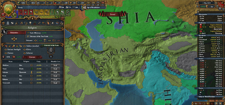 Endgame Zoroastrian Empire (EU4)