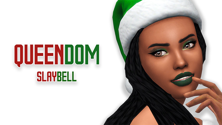 Queendom Slaybell Green Lipstick CC by simsfan923 for Sims 4