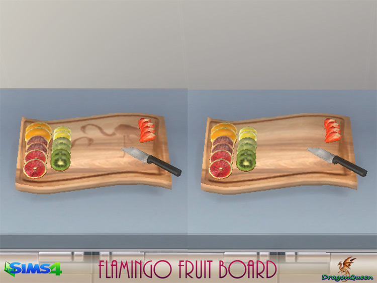 Flamingo Fruit Board for Sims 4