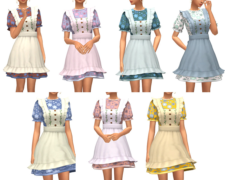 Cottagecore Maid Dress / Sims 4 CC