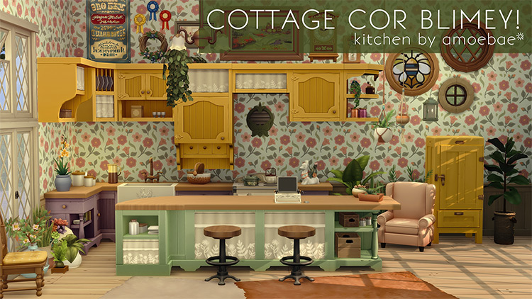 Cottage Cor Blimey! Kitchen in Image Spectra / Sims 4 CC