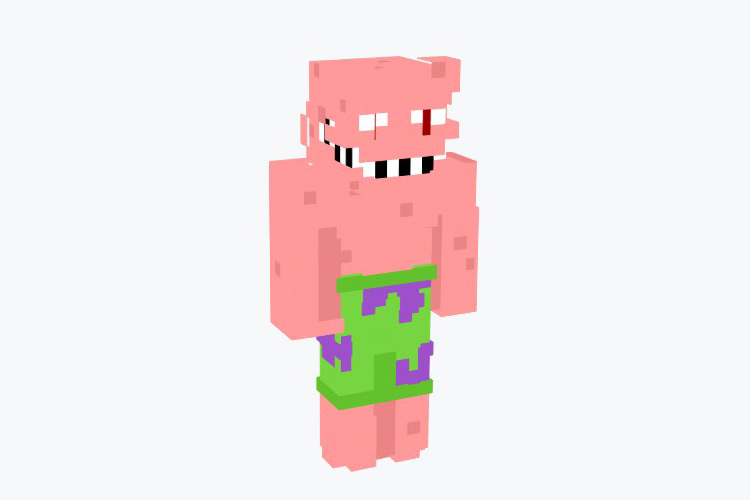 Scary Patrick Skin For Minecraft