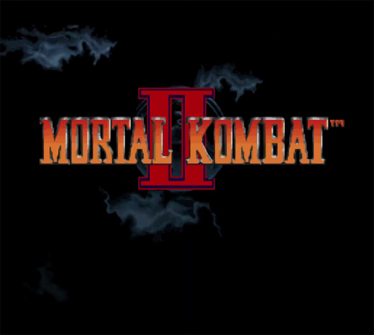 Mortal Kombat II (1993) SNES Title Screen