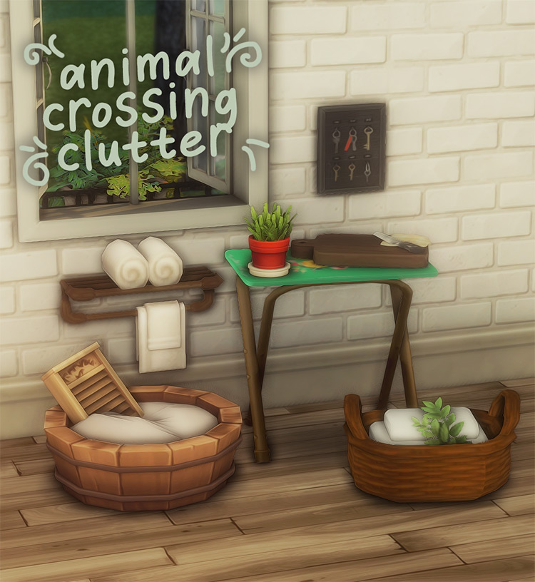 Animal Crossing Inspired Clutter by okruee for Sims 4