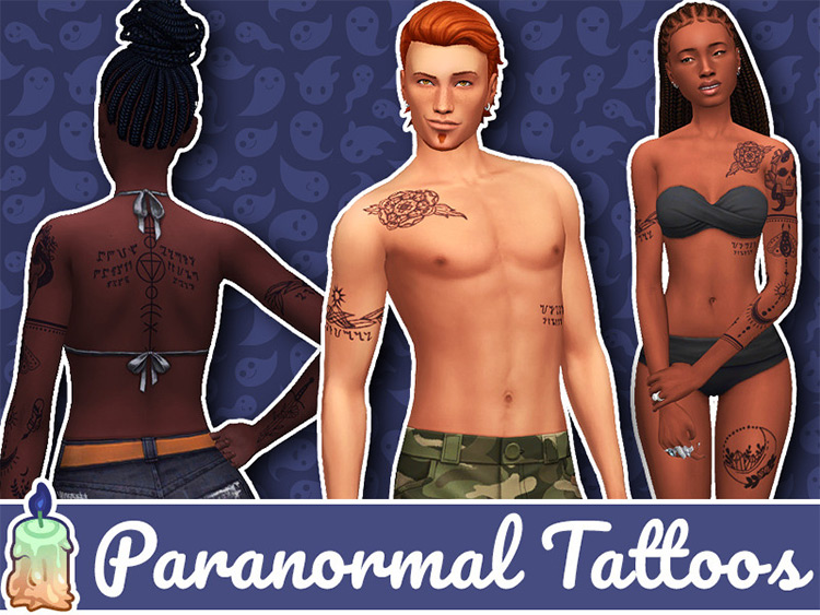 Paranormal Tattoos Sims 4 CC