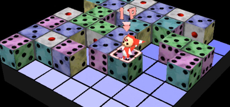 Devil Dice PS1 puzzle gameplay screenshot