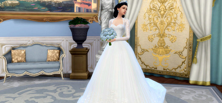 Royalty Duchess of Cambridge Wedding Dress Sims4 CC Mod