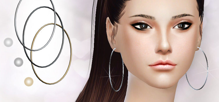Sims4 S-Club Hoops Earrings