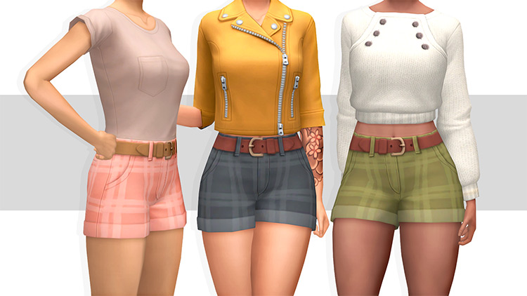 Plaid Shorts - Sims 4 CC