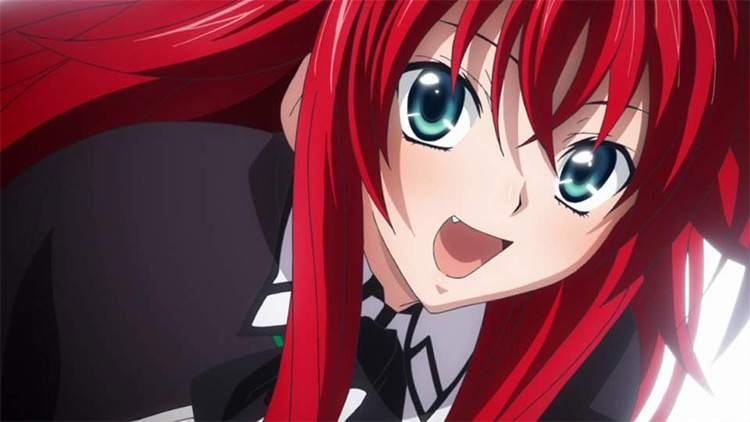 Rias Gremory red haired demon - anime screenshot