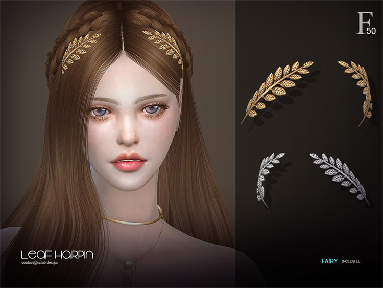 Leaf Hairpin in Sims 4 CC